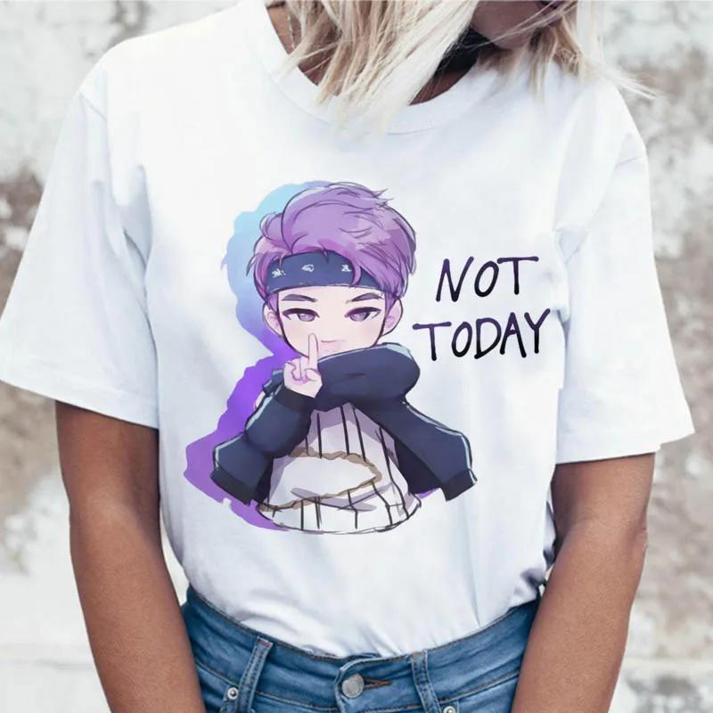 Kpop T Shirt JIN SUGA J HOPE Women JIMIN V JUNGKOOK Top Tshirt for K Pop Korean Tees Funny Graphic Female T-shirt K-pop Y2k Top