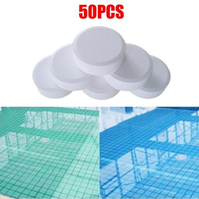 Clean Cleaning Tablet 50buc Multifunctional White Chlorine Hot Tub Spa