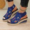 Fashion Women Sandals 2025 New Sexy Slippers Fashion Retro Wedge Platform Shoes Female Peep Beach High Heels Sandals Sandalias De Mujer