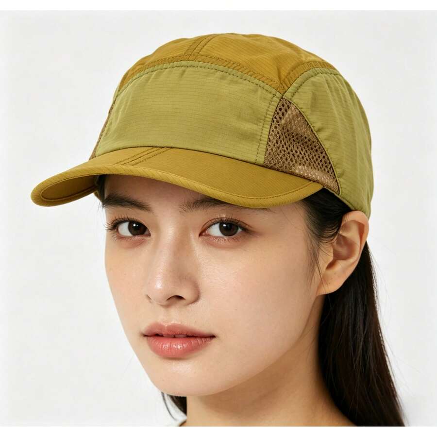 Quick-Dry Foldable Baseball Cap For Adults Color Block Outdoor Sun Protection Duckbill Hat
