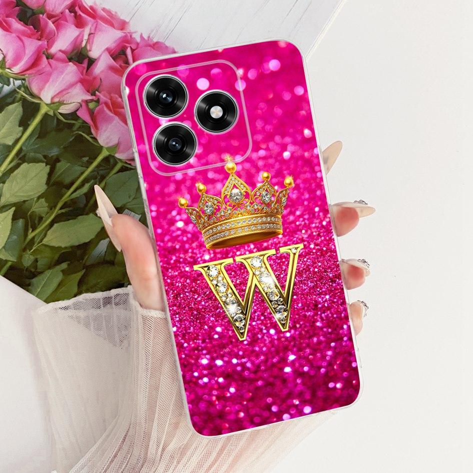 For Honor X5c Case Luxury Crown Letters Soft Slim Silicone Phone Cover For Honor X5 X5c Plus Fundas NLA-LX1 HonorX5c Plus Bumper