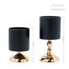 New Design Gold Black Cylinder Flower Vase Metal Flower Stand Table Centerpieces for Wedding Decoration