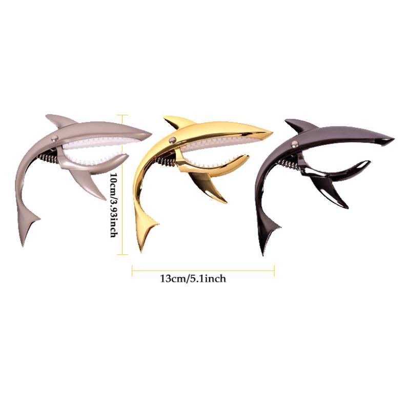 1PC Shark Guitar Capo Zinc Universal Quick Change Clamp for Acoustic Musical Instrument Accessories