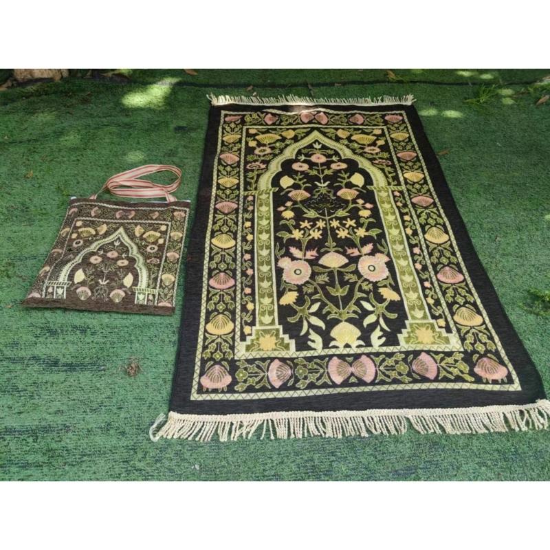 Prayer Blanket Floor Carpet Prayer Mat for Muslims Islamic Carpet with Tassels