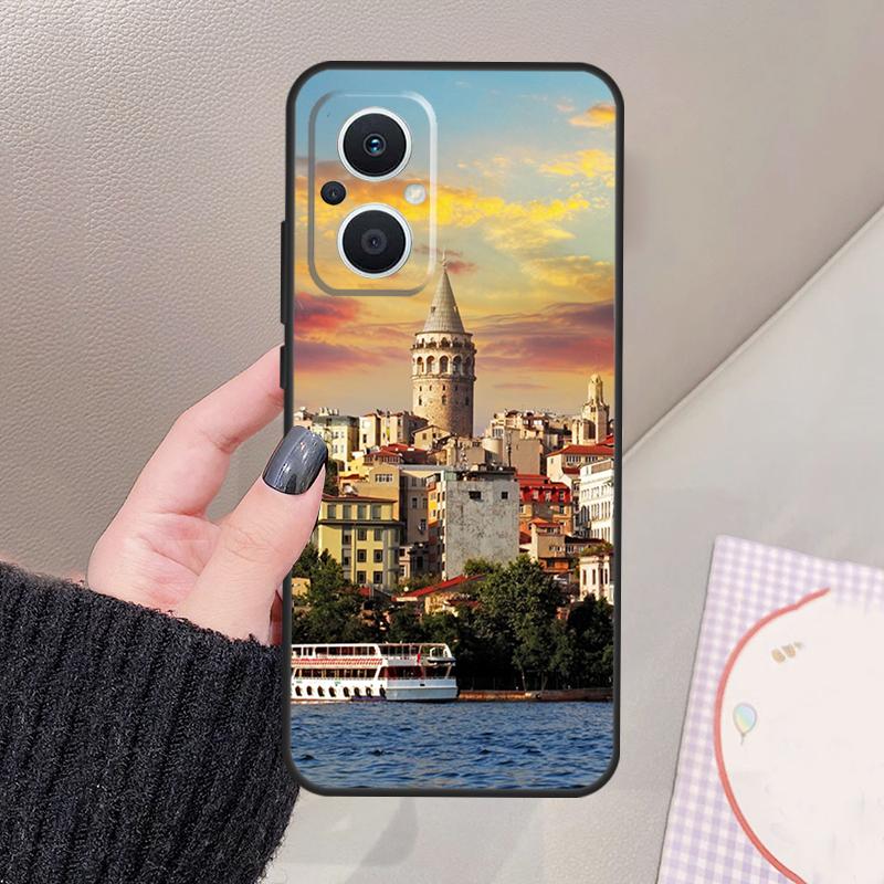 Turkey Istanbul Scenery Building Funda For OPPO Reno 10 11 12 13 14 Pro 8 7 Lite 11F 12F 13F 14F OPPO Find X8 X5 X6 X9 Pro Case