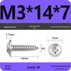 PWA Nickel-Plated Carbon Steel Self-Tapping Screws with Washer, White Zinc Cross Head, Pointed Tail, Sizes: 1.6/1.8/2/2.5
