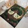 Tree of Life Celtic Design Green Carpet for Living Room Decor Suitable for use as an anti-slip for living room bedroom sofas