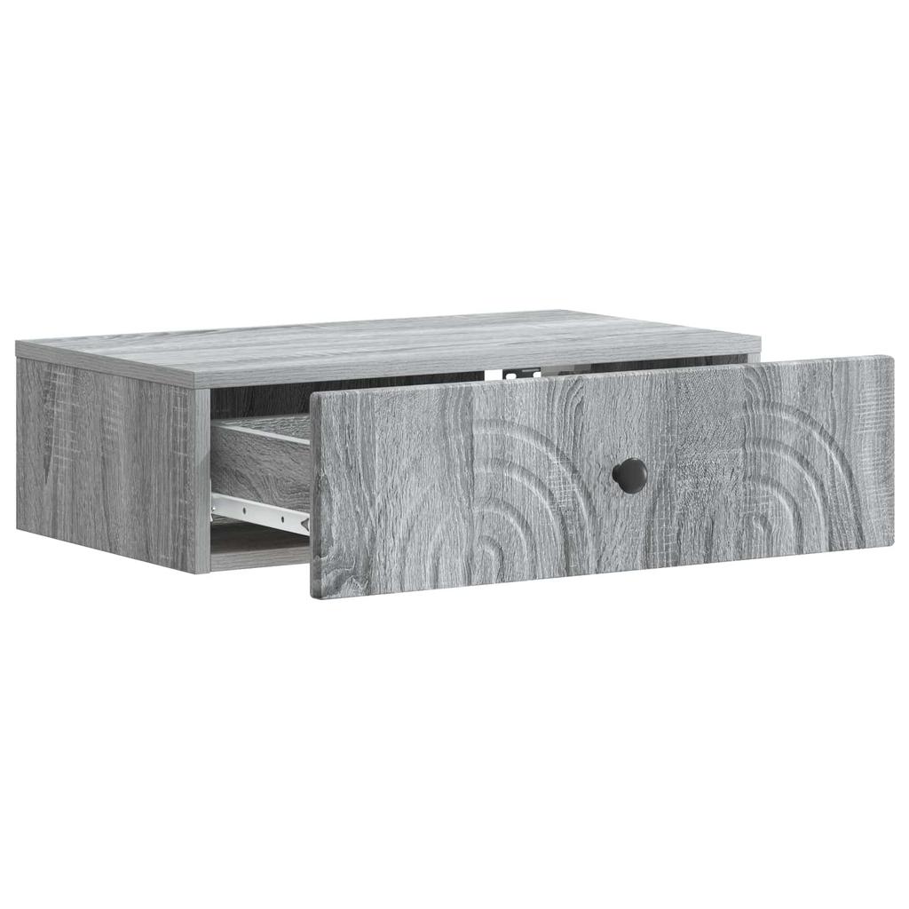 Wall Mounted Side Table Grey Sonoma 59 x 34.5 x 17 cm