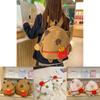 Cute Cartoon French Fries Capybaradesign Children Backpack With Plush Pendant For Casual Travel And School Use