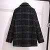 Deformation policy large size women's clothing mm autumn and winter new suit collar plaid woolen coat woolen coat