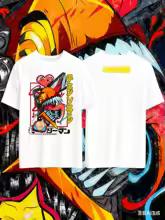 Chainsaw Man Anime Denji Printed T-shirt Men's and Women's T-shirt Men's Top Sports T-shirt 2026 Summer New Tee 1