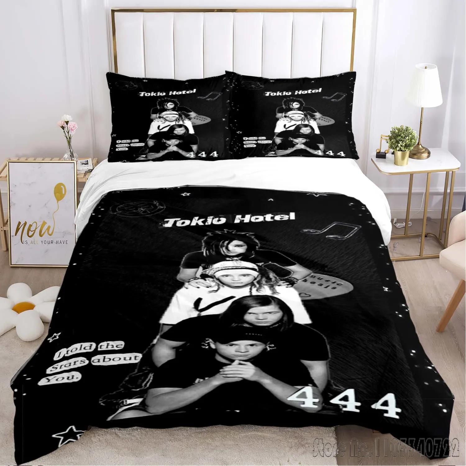 

Комплект постельного белья Tokio Hotel Односпальный Полуторный Комплект Пододеяльника HD Чехол для Одеяла для Детских Комплектов Постельного Белья Постельные Принадлежности Декор Спальни Baby 120x150cm
