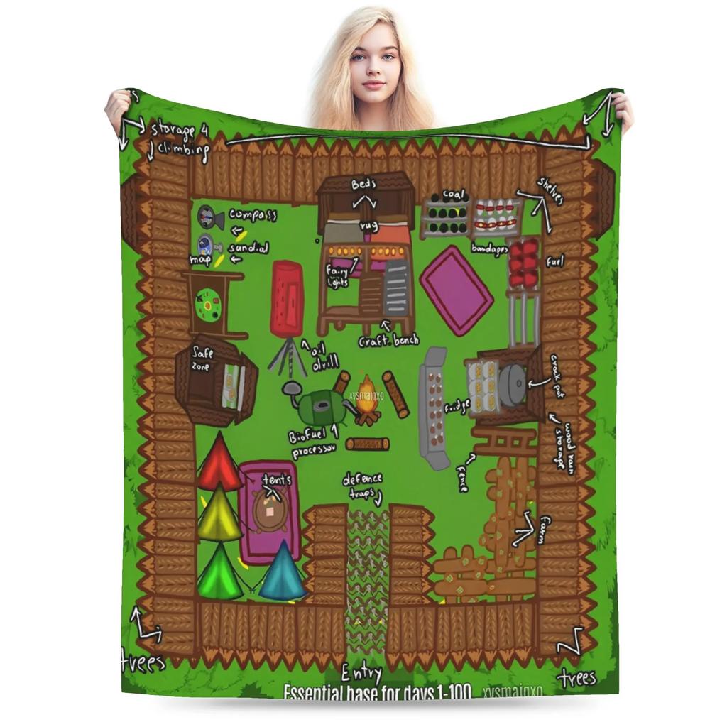 99-Ni-g-hts in The Forest Blankets Quality Soft Warm 2025 Game Bedding Throws Winter Decorative Bedroom Fluffy Bedspread