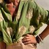 Women's Fashion Casual Long Sleeve POLO Neck Blouses & Shirts