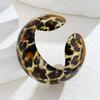 Vintage Exaggerated Leopard Print Resin Cuff Bangles for Women Fashion Sexy Y2K Thick Wide Bracelets Beach Jewelry Gift 2026 New