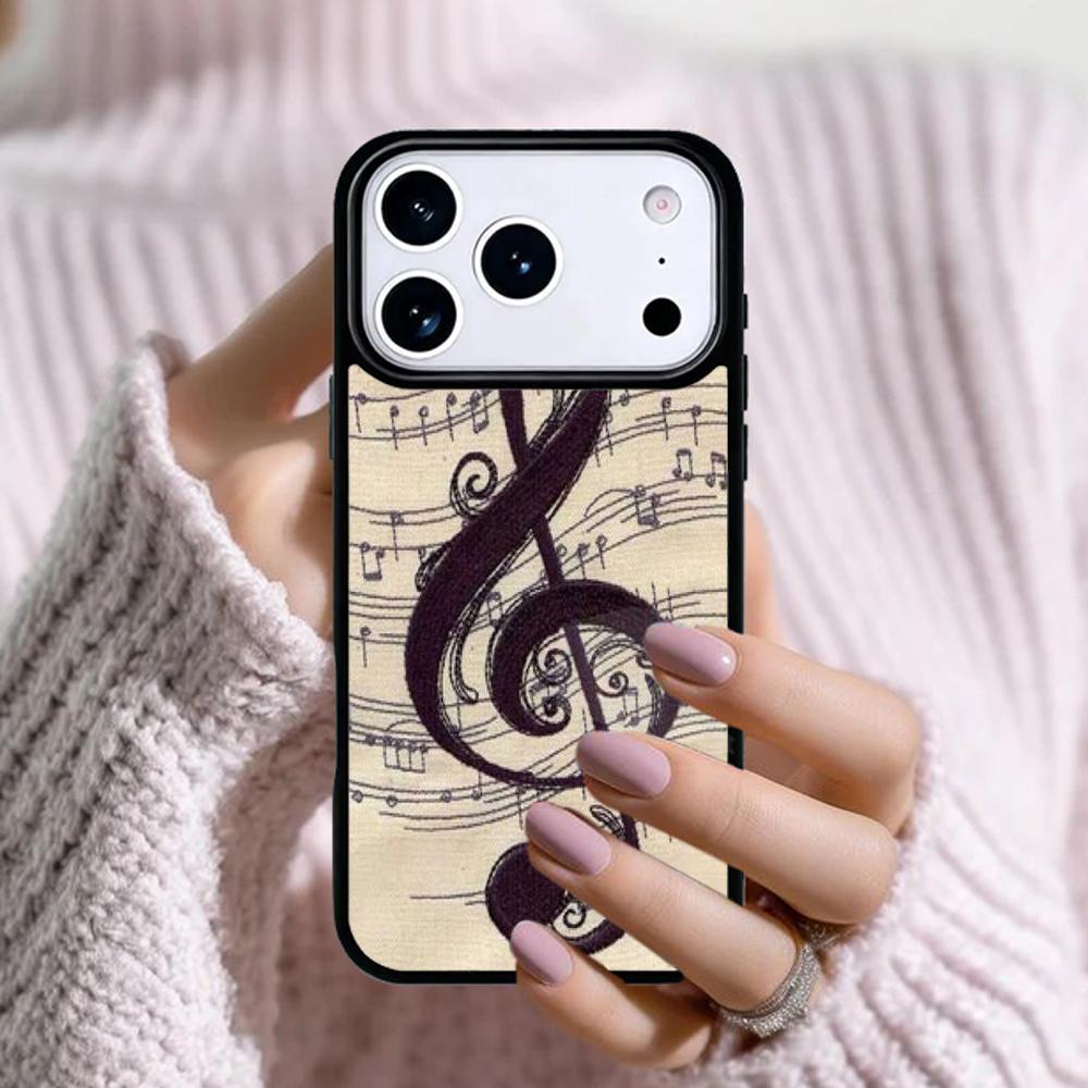 Musical Notes Violin Classical Phone Case For Apple iPhone 17 Air 16E 15 14 Plus 13 12 11 Pro Max Mini Funda Cover