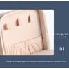 PU Leather Jewelry Box Mirror Storage Box 26 Letter Printed Portable Jewelry Organizer Earring Ring Necklace Case