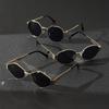 3Pcs Metal Mixed Frame Glasses Set Black Glasses Fashionable Thin Frame Exquisite Frame Design Tight Heel Trend