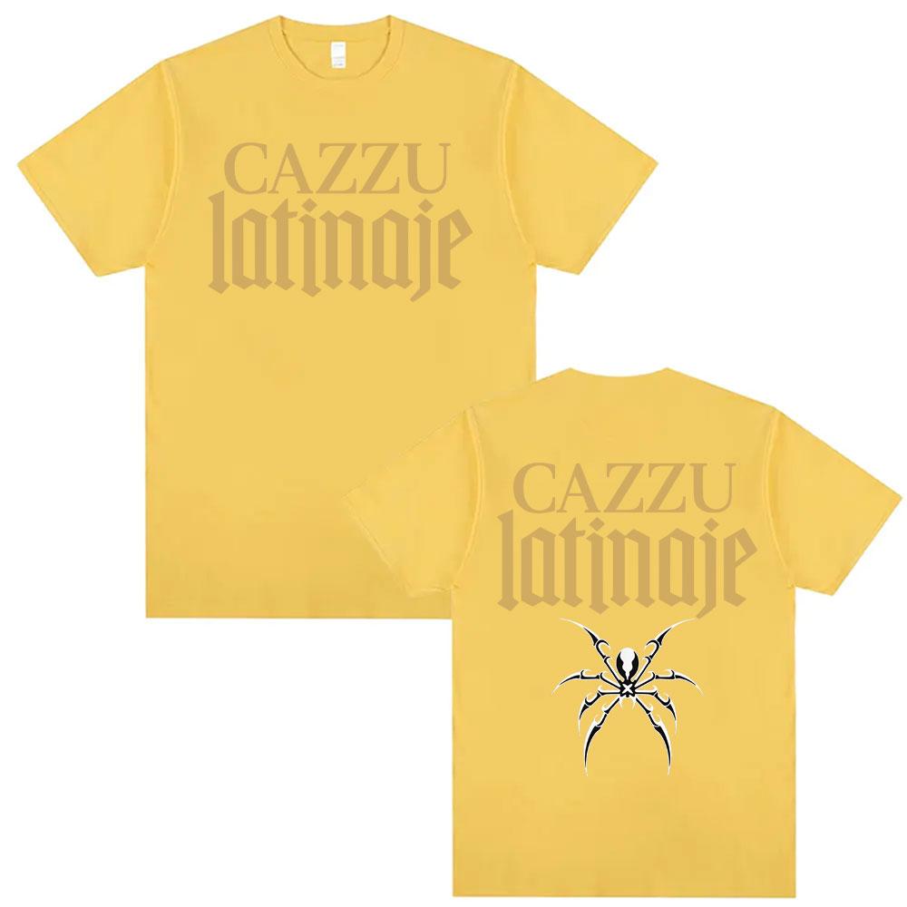 Singer CAZZU Latinaje Album 2026 Letters Print Tshirt Unisex Women Fashion Hip Hop Street Tshirts Summer Tops 100 Cotton T Shirt