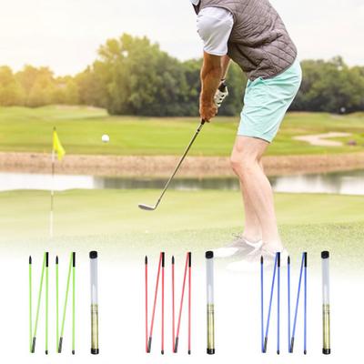 Collapsible Golf Alignment Stick, Telescopic Golf Swing Direction Indicator Rod, Golf Practice Training Aid for Aiming, Putting, Swing