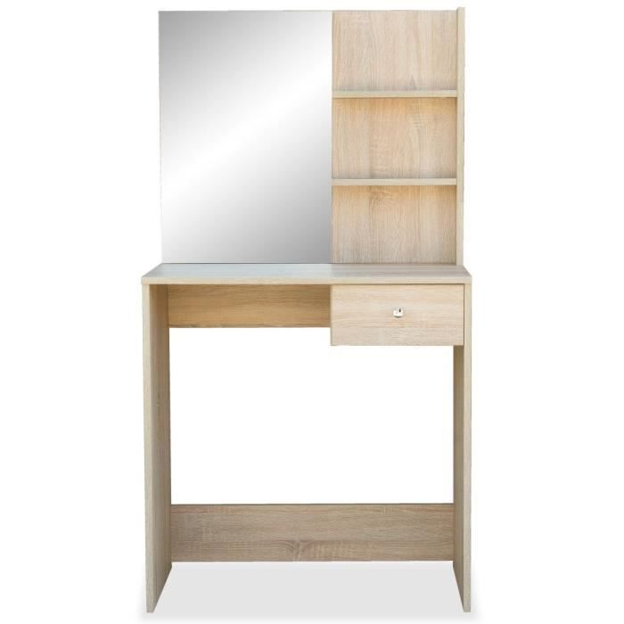 VidaXL Coiffeuse Bois d’ingénierie 75x40x141 cm Chêne 244862