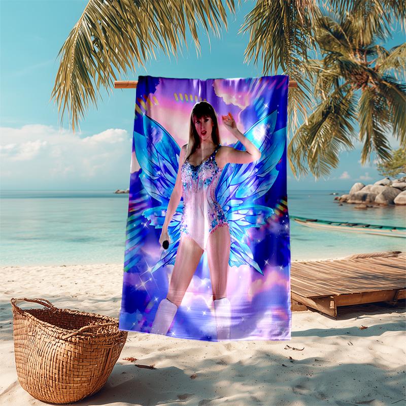 Proof Beach Towel with Taylor Swift Pattern - Soft,absorbent,quick-drying,machine Washable - Perfect for Swimming,camping,bathing