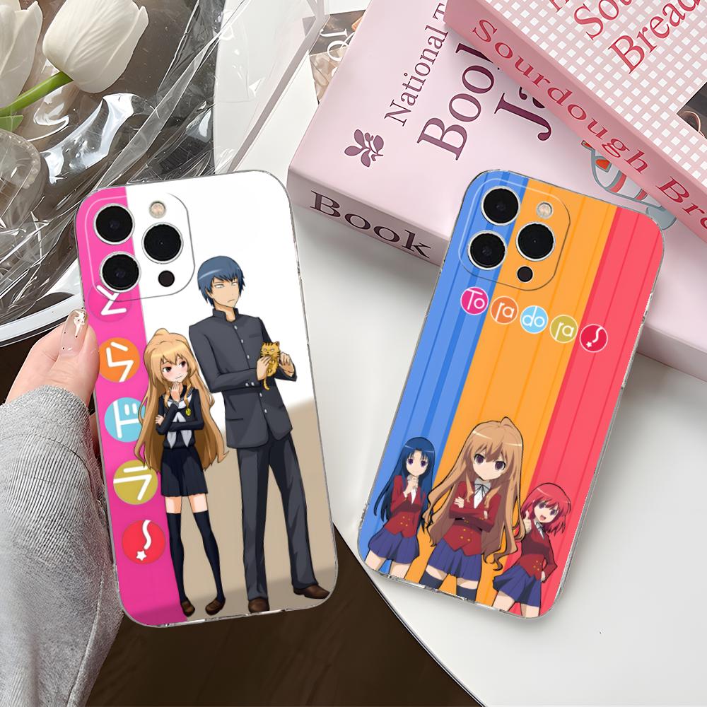 Anime Toradora Mobile Cell Phone Case for iPhone 17 16 15 14 13 12 11 X XR XS Air Pro Max Plus Mini Clear Colorful Cover Luxury