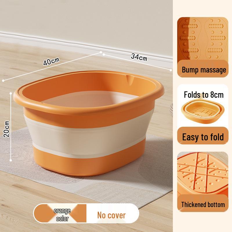 Foldable Portable Foot Bath Basin - Insulated and Over-Calf Design for Home Spa.