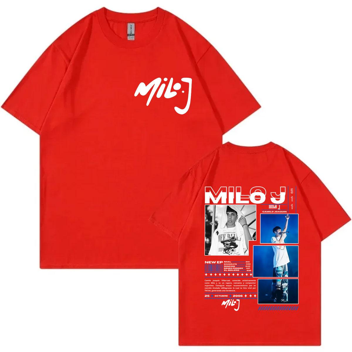 

Rapper Milo J 511 Album Merch Tshirt Men Women Clothing Fashion Hip Hop Tshirts Summer Oversized Cotton Short Sleeve T Shirt S