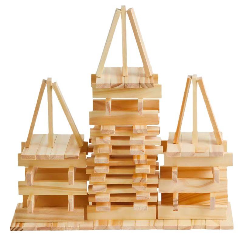 Archimedes Natural Wood Educational Building Blocks for Kids