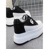 Fashion 13CM Microfiber Leather Spring Autumn Platform Wedge Women Chunky Sneaker Loafer Vulcanize Summer High Brand Comfy Shoes