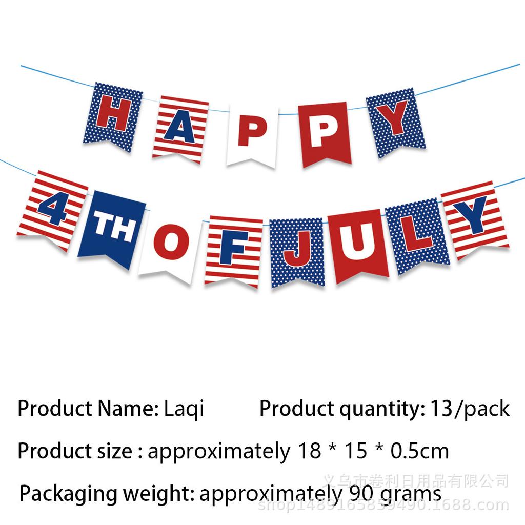 Independence Day Themed Party Supplies Independence Day Decoration Usa Flag Hanging Tablecloth Power Strip Celebration Arrangement