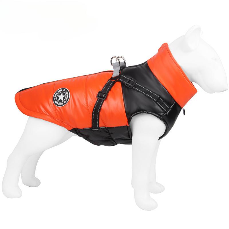 Pet Supplies Autumn and Winter Dog Clothes Waterproof Windproof Dog Cotton Coat Reflective Warm Comfortable Breathable Puppy Clothes