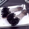 Fashion Women's Shoes No Heel Bow Footwear Transparent Jelly Summer 2024 Beach Sandals for Woman Outdoor Crystal Flat Rubber Trend H Vip
