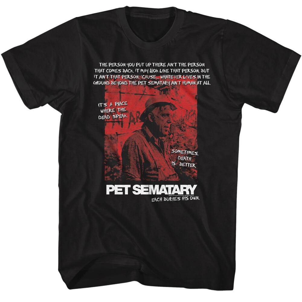 Pet Sematary Movie Quote It A Place Where The Dead Speak Men T Shirt L