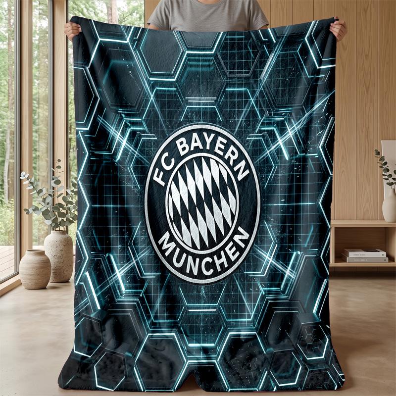 Bayern Munich Theme Blanket Soft Flannel Blanket Plush Throw Blanket Cozy Sofa Bed Blanket for Home Decor