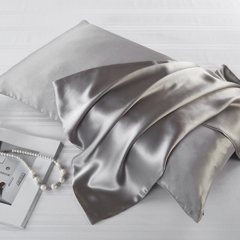Ice Silk Imitation Pillowcase - Stain Resistant, Thickened, Pair Pack, Free Shipping