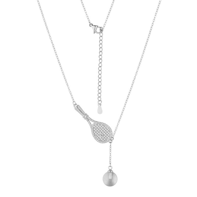 Stylish Sporty Shuttlecock Pendant Necklace Lightweight Copper Chain For Daily Wear 1