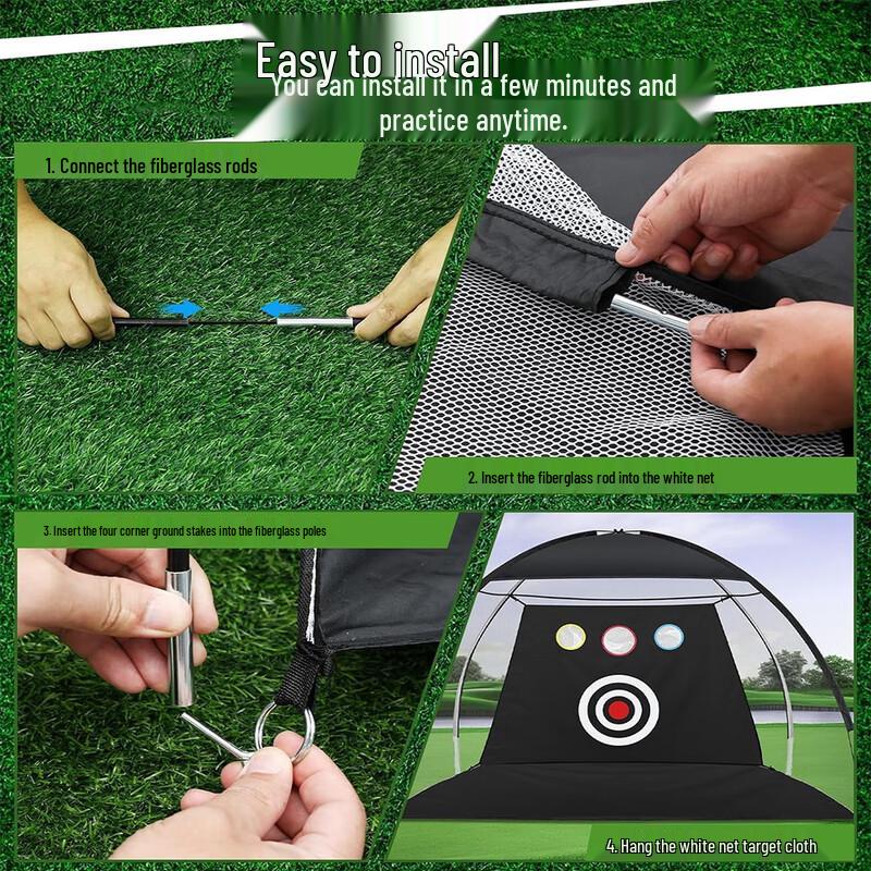 Portable Golf Practice Net with Hitting Mat
