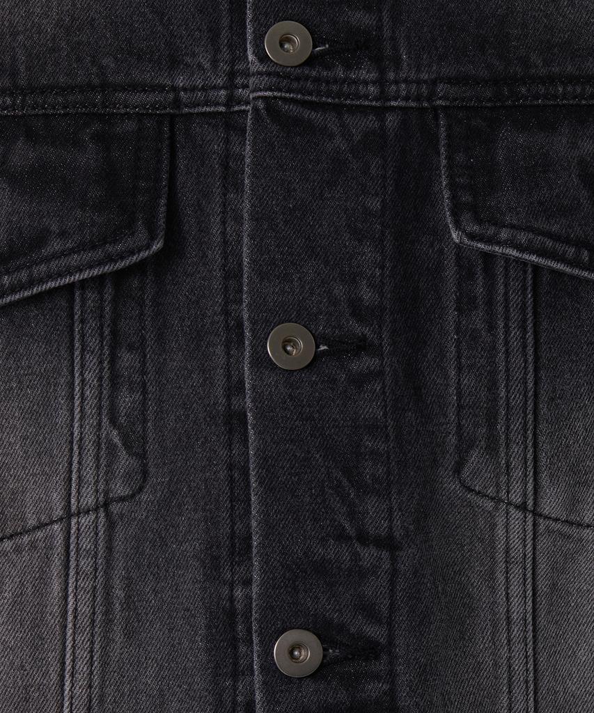 Musinsa Standard Big Brush Relaxed Denim Trucker Jacket [Black]