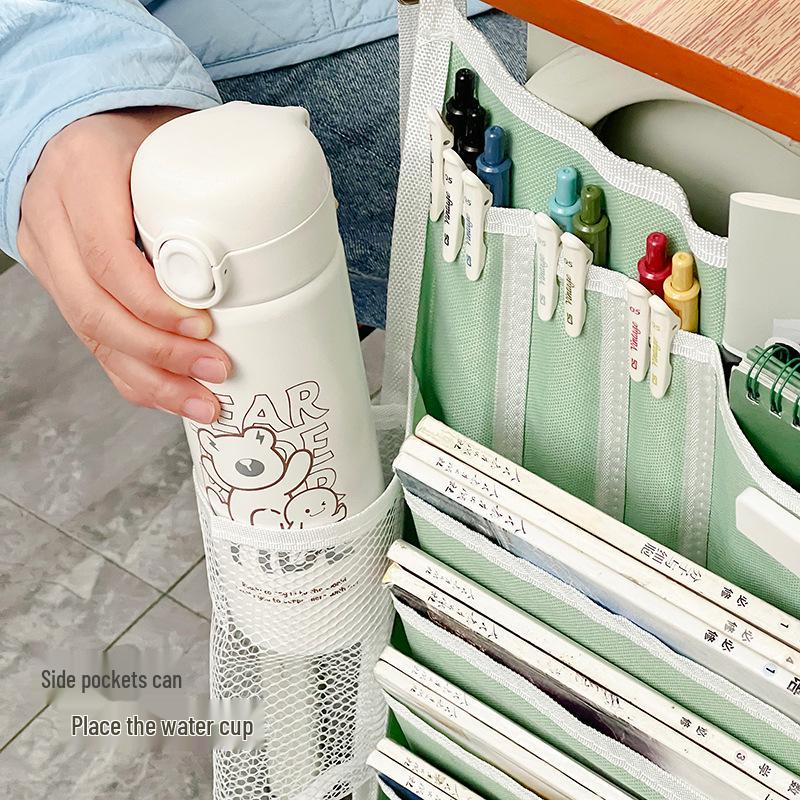 Fresh Color Hanging Book Bag & Desk Organizer for High School Students