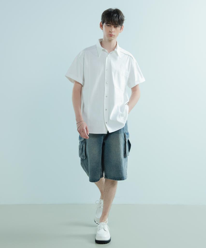 LOGSTORE Wide Cargo Denim Pants