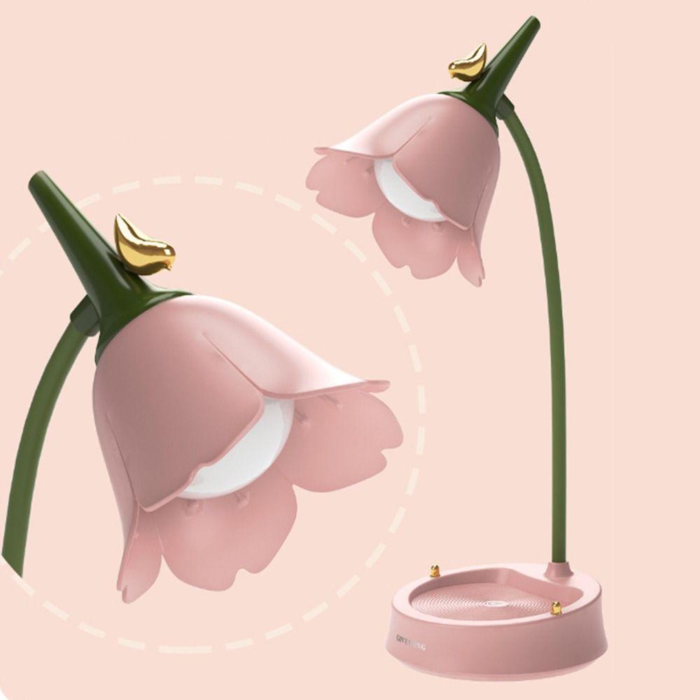 Adjustable LED Desk Lamp Touch Control Bedside Reading Lamp Flower Shaped Lamp  Study Office