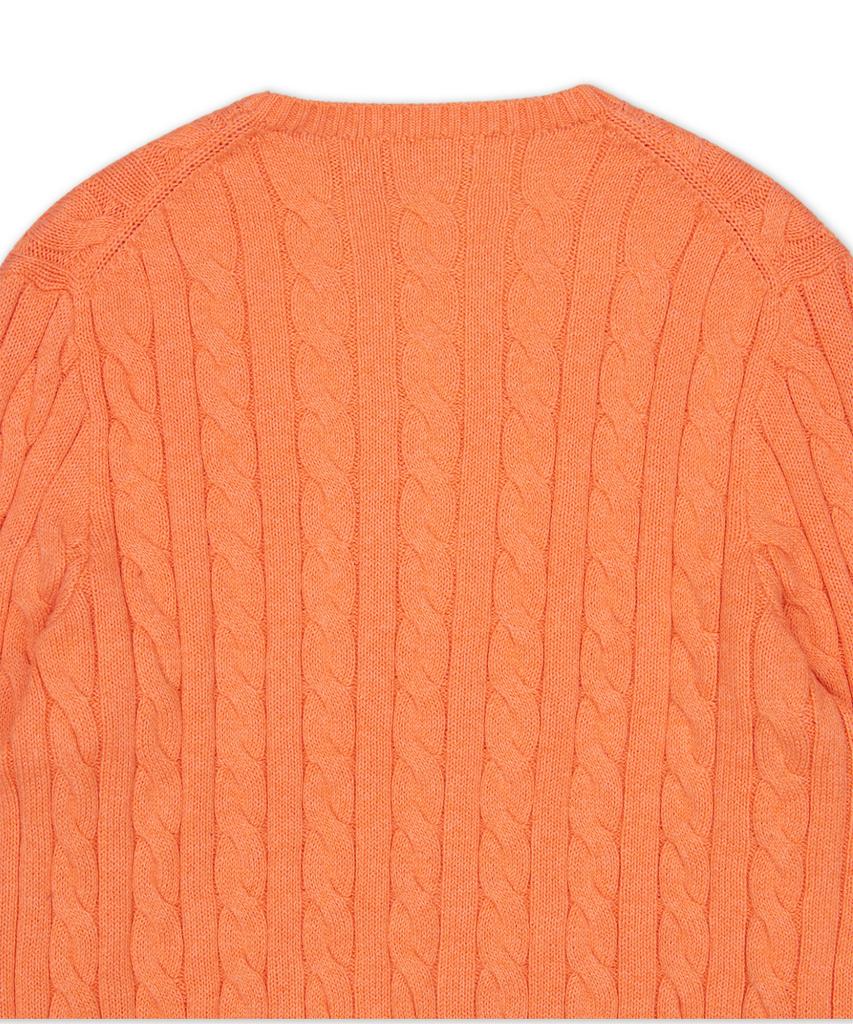 POLO RALPH LAUREN Cable Knit Cotton Sweater - Orange