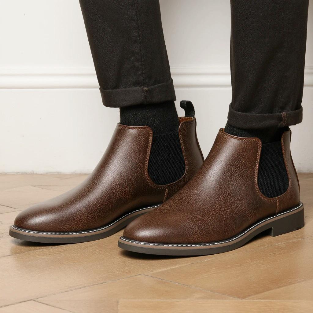 Men Boots Brand Retro Comfortable Casual Fashion 2026 Chelsea Boots
