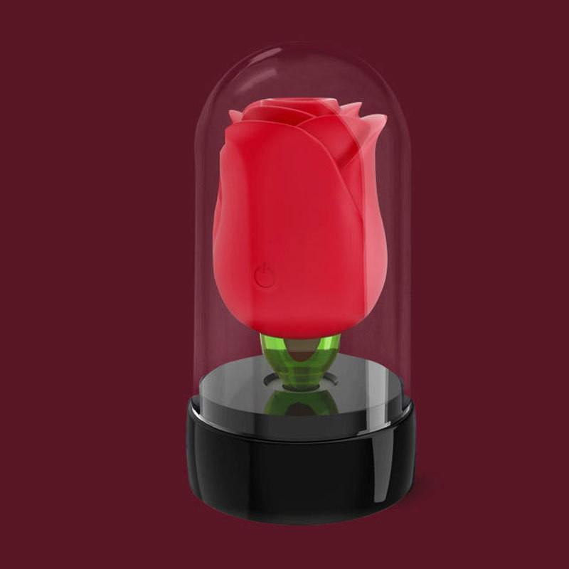 Spring Rose Erotic Tongue Vibrator - Wearable Rose Licking Toy for Women