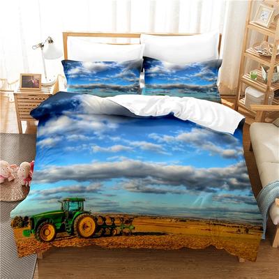 Bed Sets For Boy Duvet Cover 3D Print Super Cool Tractor Car Queen Size Comforter Sets Bedclothes Housse De Couette 2 Personne