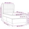VidaXL Lit à sommier tapissier avec matelas Crème 100x200 cm Tissu - Modèle 3128666