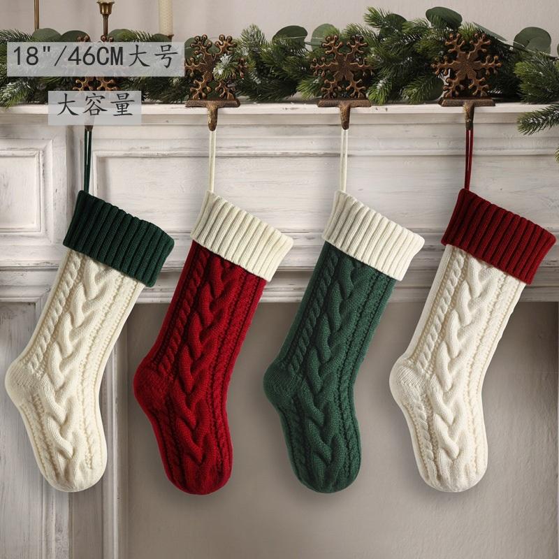 Christmas Socks Christmas Decorations Holiday Gift Bags Hanging Ornaments Festive Stockings For Christmas Party Home Decor
