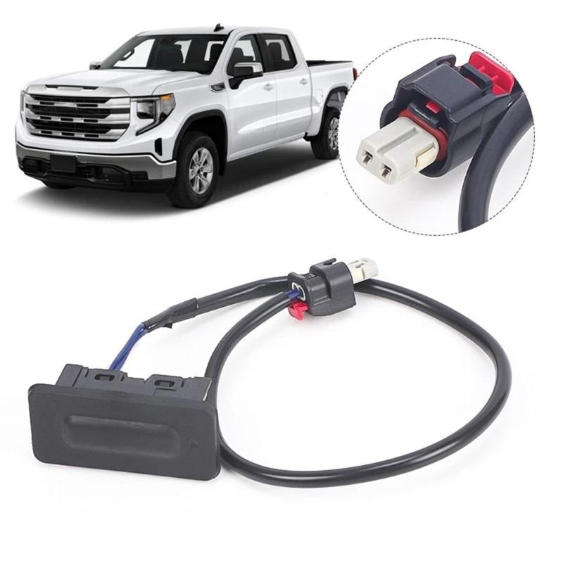 84413809 84758465 Direct Fit Rear Gate Button Assembly with Attached Wire Lead for 2019-2021 Full-Size Pickup Applications and Access Control Service
